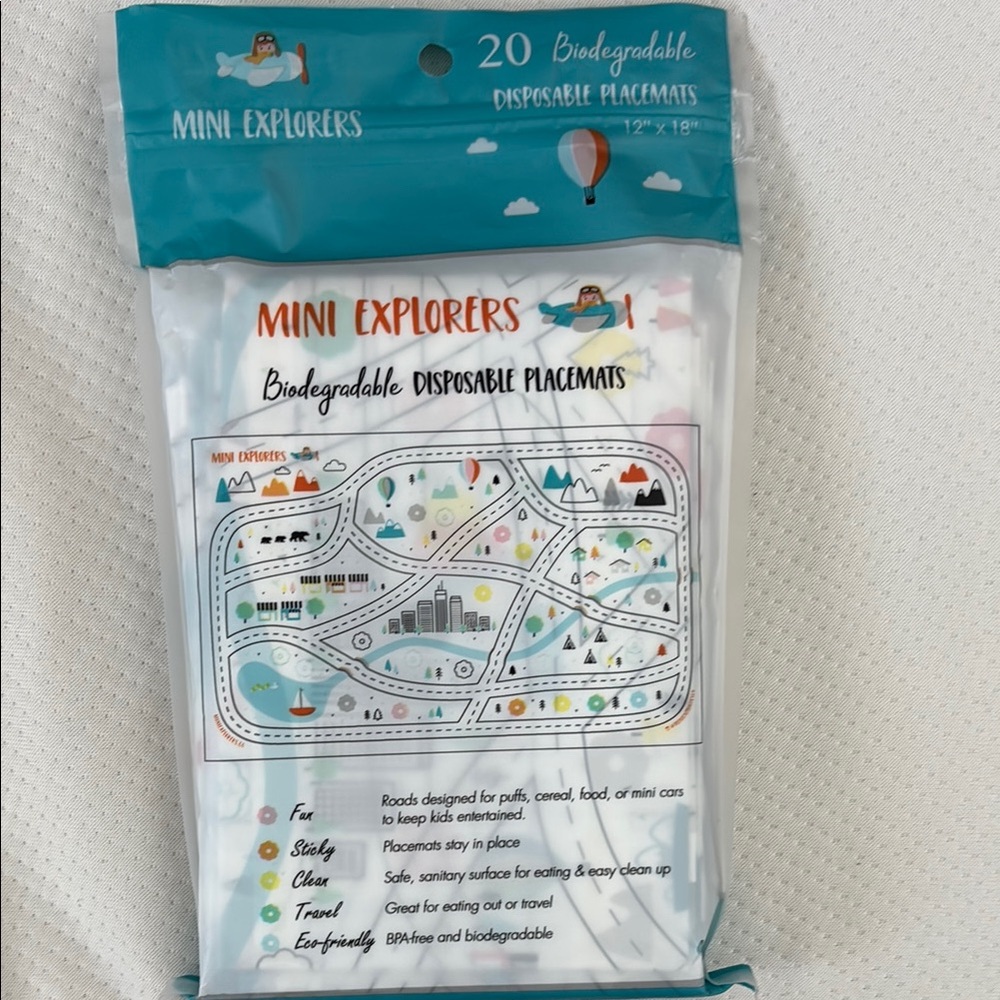 Biodegradable Disposable Placemats - Blue